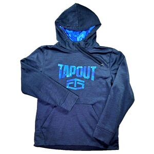 Tapout Hoodie Mens Medium Blue Camo MMA Skate Baggy Gorpcore Logo UFC Streetwear